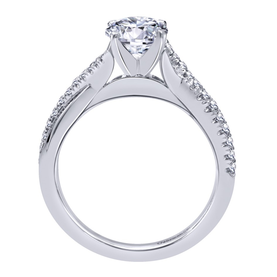 Gabriel Co Engagement  Rings  14k White  Gold  Diamond 