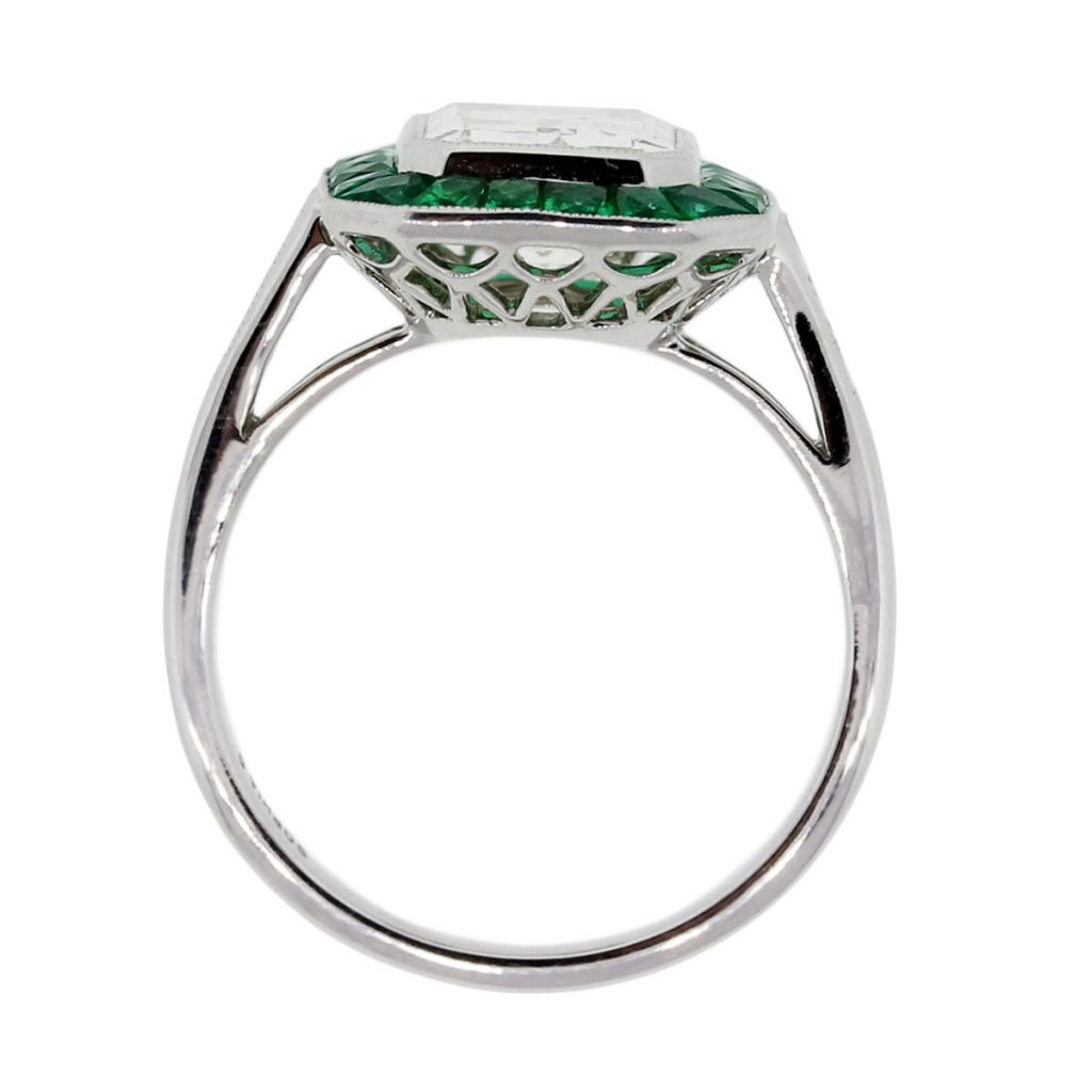 Platinum 2 51ct Emerald  Cut  Diamond Emerald  Halo 